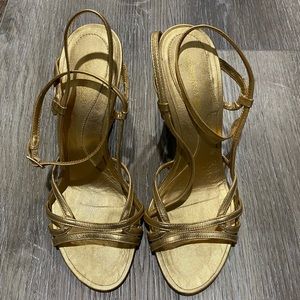 BCBGMaxAzria Gold Wedges